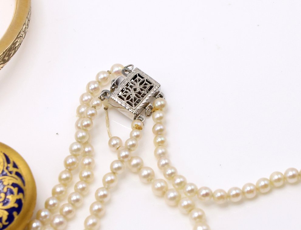 Image for 14k WG Clasp & Costume Jewelry