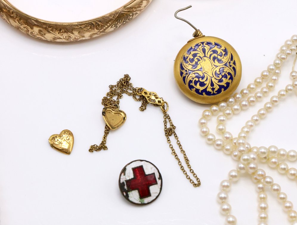 Image for 14k WG Clasp & Costume Jewelry