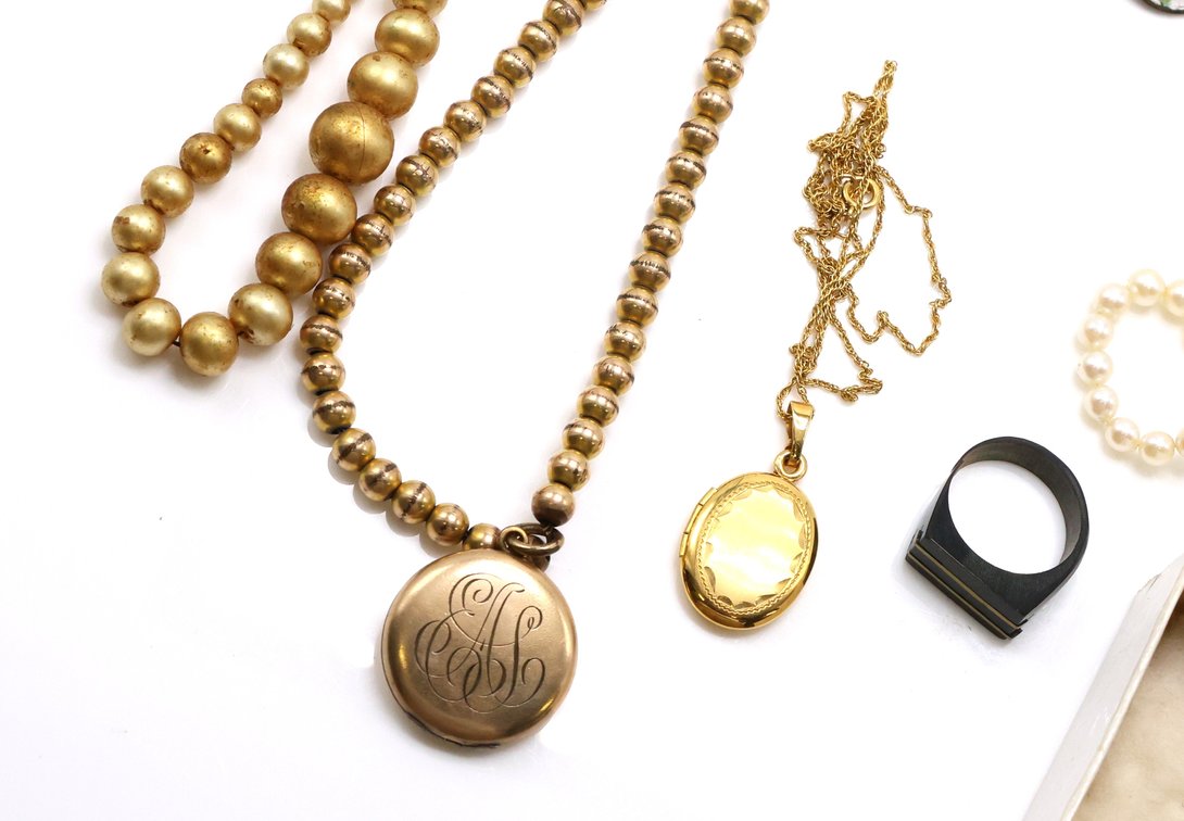 Image for 14k WG Clasp & Costume Jewelry