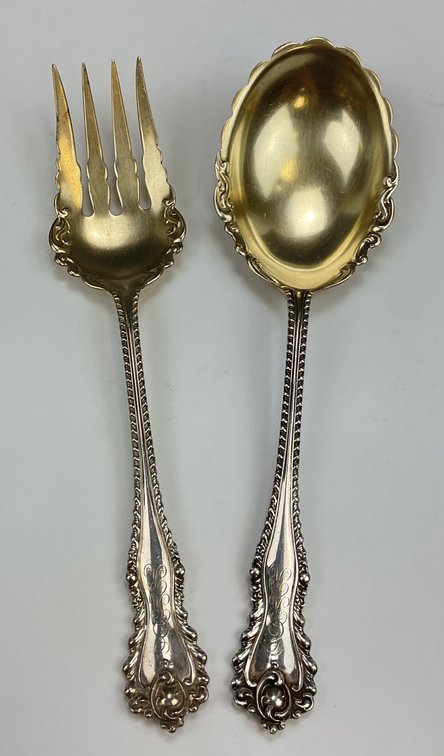 Dominick and Haff "Mazarin" Sterling Silver Salad Serving Set