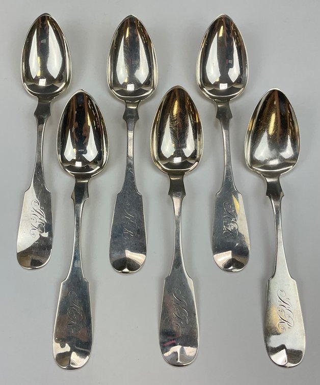 William H.J. Read American Coin Silver Place Spoons