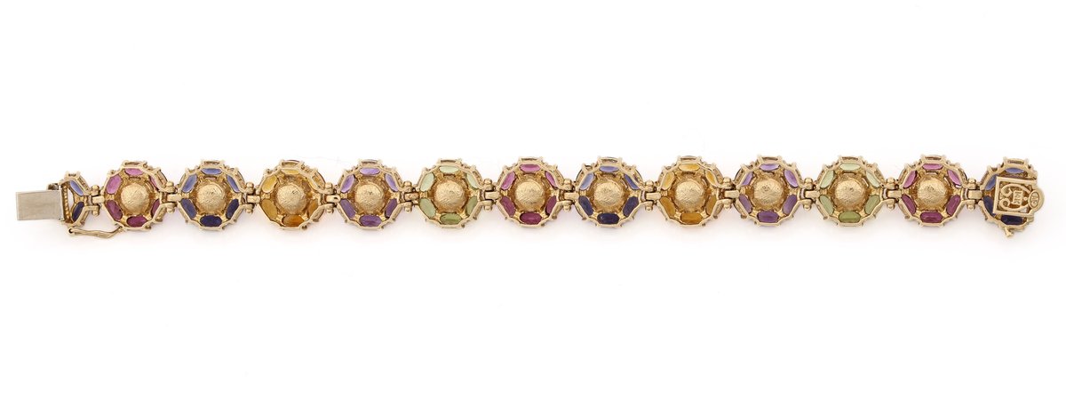 Image for 14K YG Gemstone & Pearl Bracelet