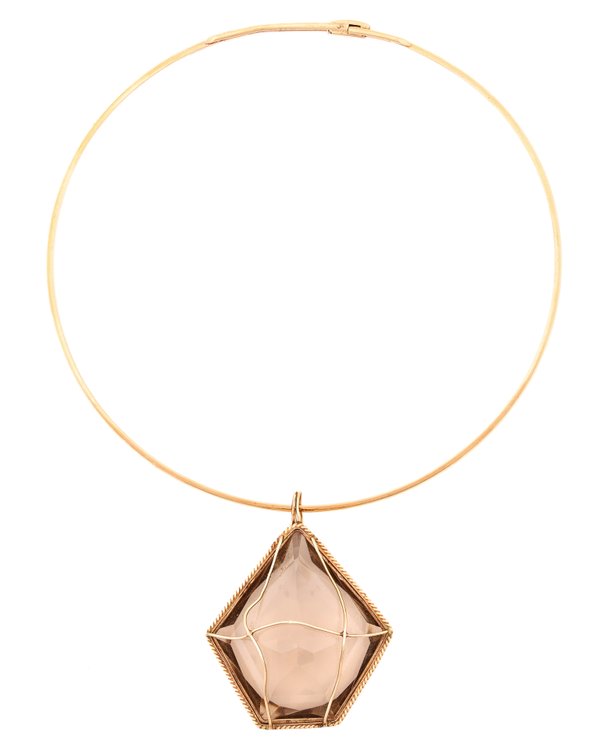 Image for 14K YG Necklace with Smoky Quartz Pendant