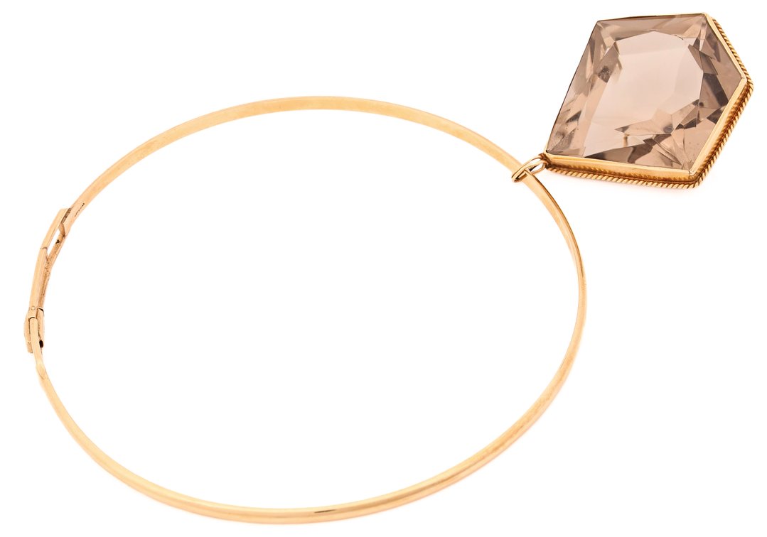 Image for 14K YG Necklace with Smoky Quartz Pendant