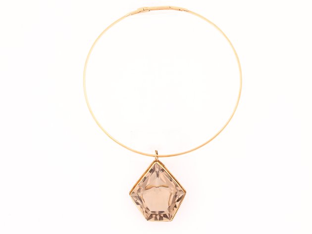 Image for 14K YG Necklace with Smoky Quartz Pendant