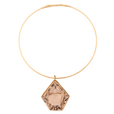 Image for 14K YG Necklace with Smoky Quartz Pendant