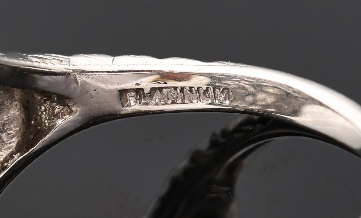 Image for Platinum Diamond and Sapphire Ring