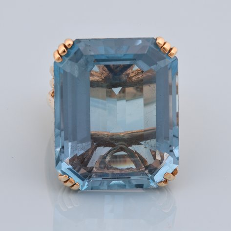 Image for 14K YG 48ct. Swiss Blue Topaz Ring