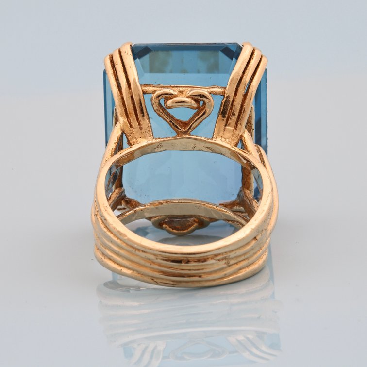 Image for 14K YG 48ct. Swiss Blue Topaz Ring