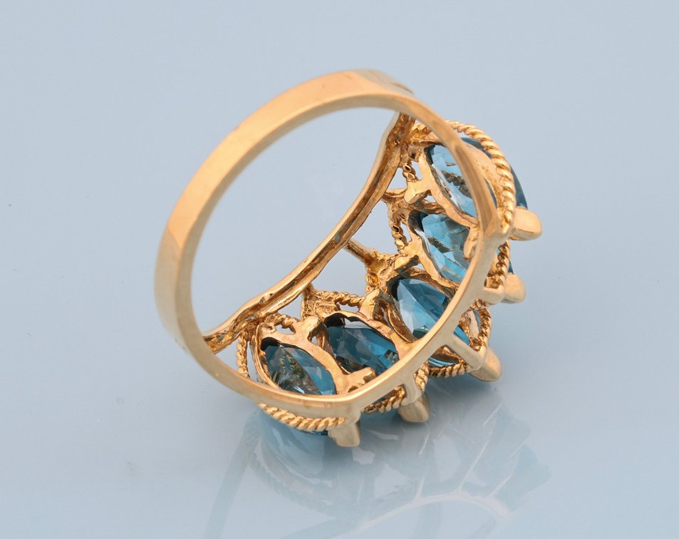 Image for 14K YG Blue Topaz Ring