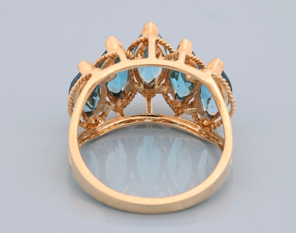 Image for 14K YG Blue Topaz Ring