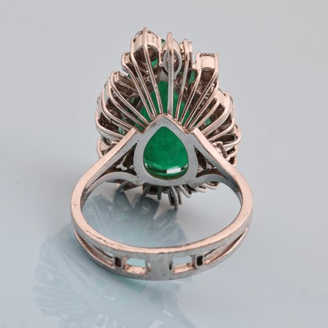 Image for 18k WG Emerald Diamond Ring