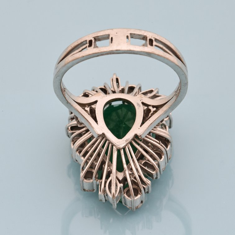 Image for 18k WG Emerald Diamond Ring