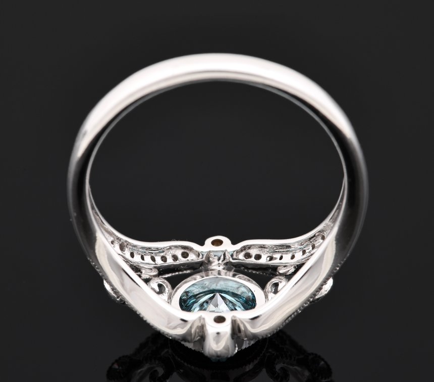 Image for 14K WG Blue Diamond Ring