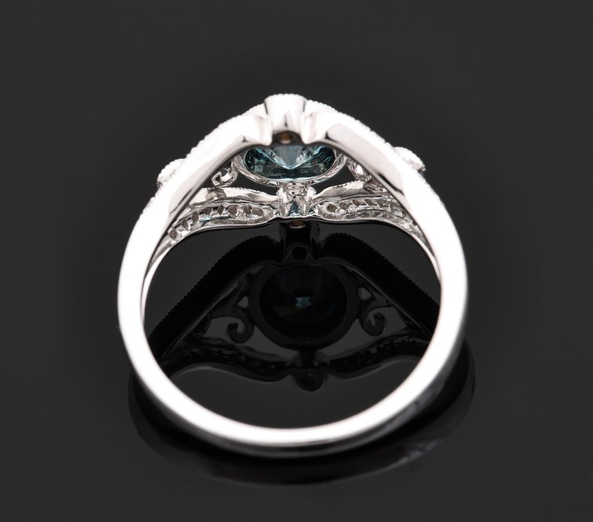 Image for 14K WG Blue Diamond Ring