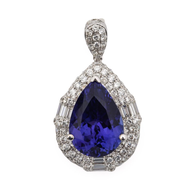 Image for 18k WG Tanzanite Diamond Pendant
