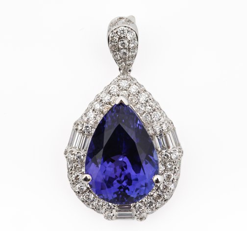 Image for 18k WG Tanzanite Diamond Pendant