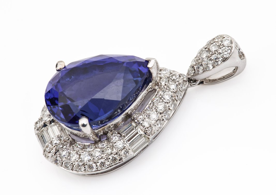 Image for 18k WG Tanzanite Diamond Pendant