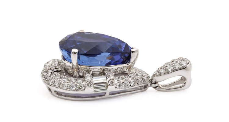 Image for 18k WG Tanzanite Diamond Pendant