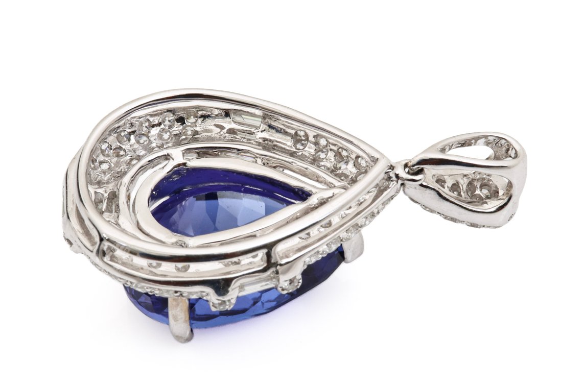 Image for 18k WG Tanzanite Diamond Pendant