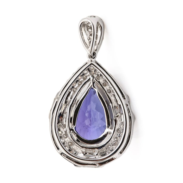 Image for 18k WG Tanzanite Diamond Pendant