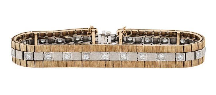 Image for 14k YG/WG Diamond Bracelet