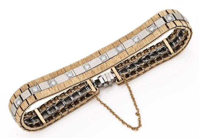 Image for 14k YG/WG Diamond Bracelet