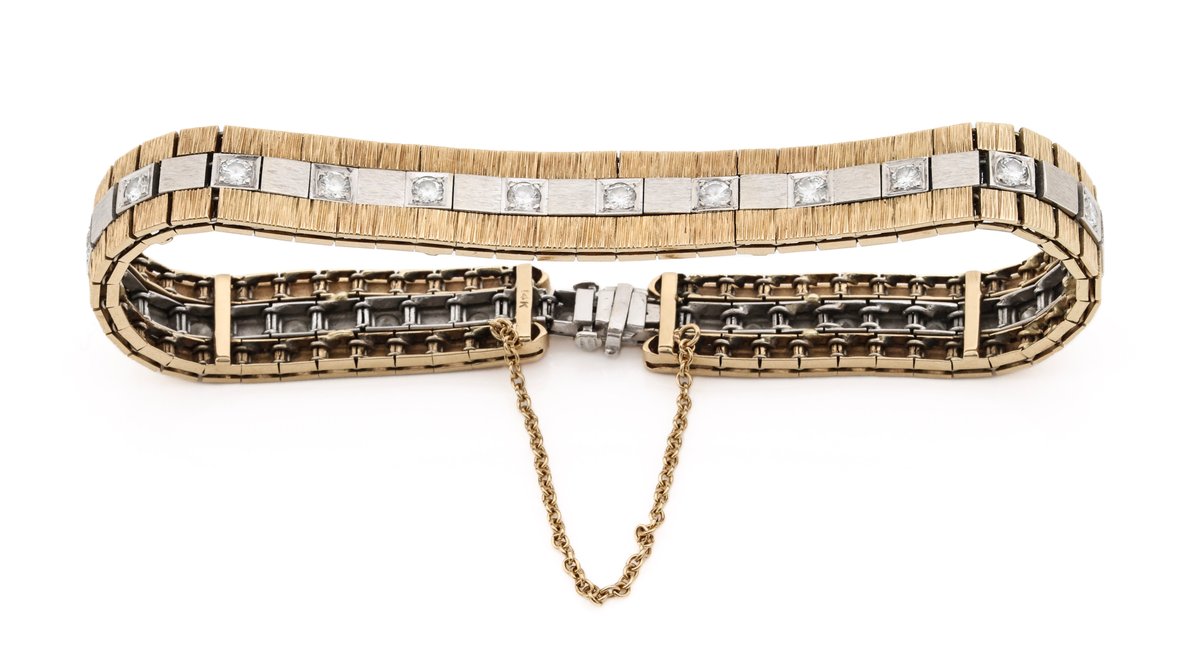 Image for 14k YG/WG Diamond Bracelet