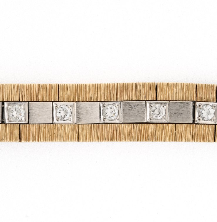 Image for 14k YG/WG Diamond Bracelet