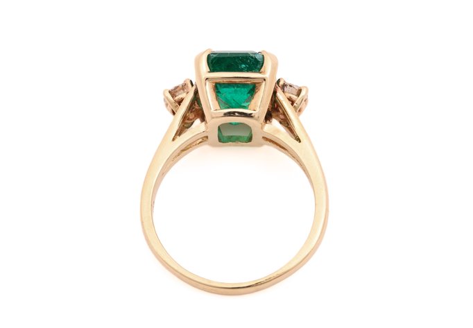 Image for 14K YG Emerald & Diamond Ring