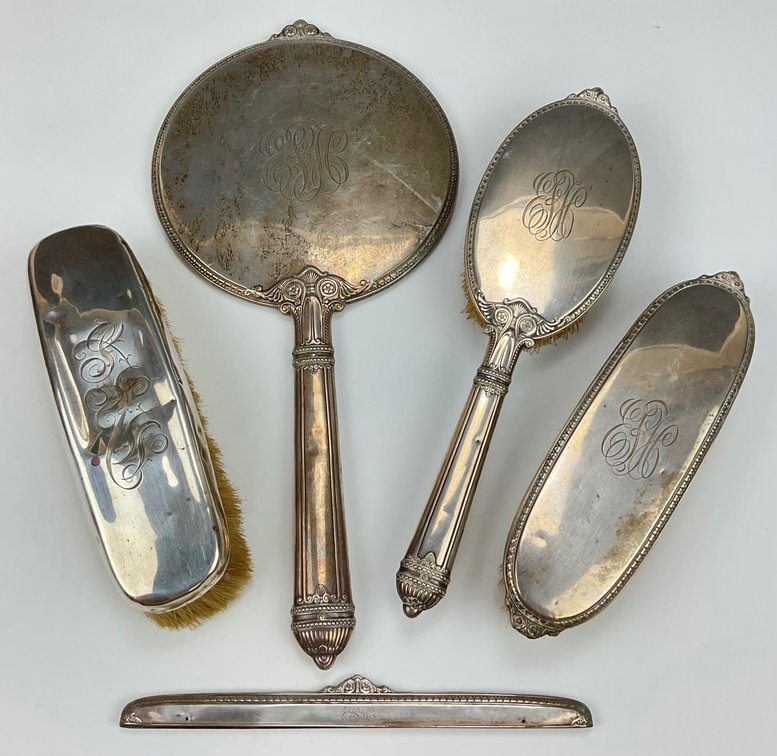 Gorham Sterling Silver Vanity Set With Extra