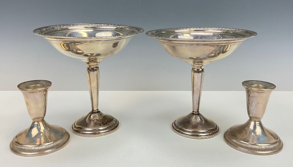 Sterling Silver Compotes and Candlesticks