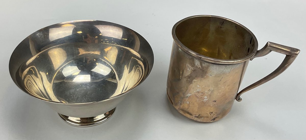 Sterling Silver Baby Cup and Bowl
