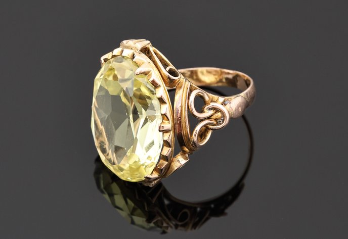 Image for 14k YG Yellow Sapphire Ring