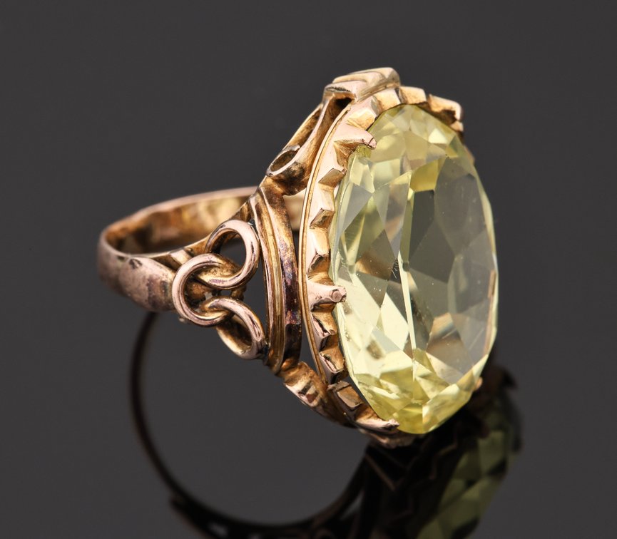 Image for 14k YG Yellow Sapphire Ring
