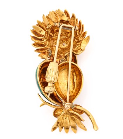Image for 18k YG Enamel Brooch