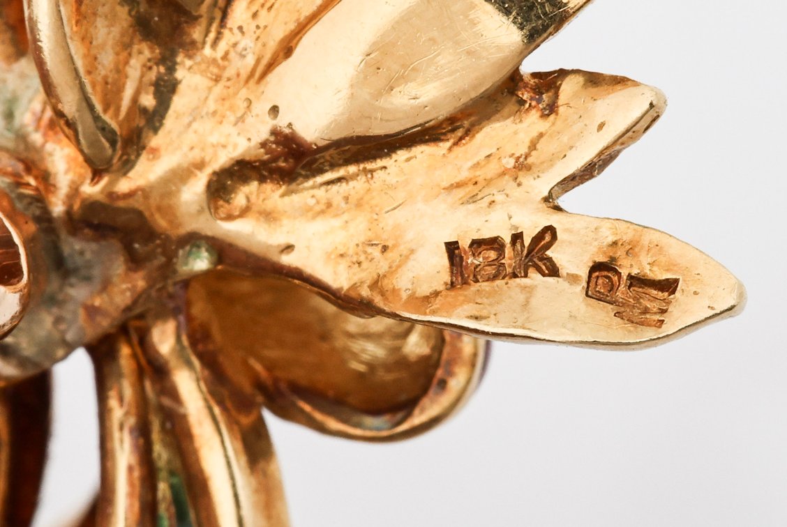 Image for 18k YG Enamel Brooch