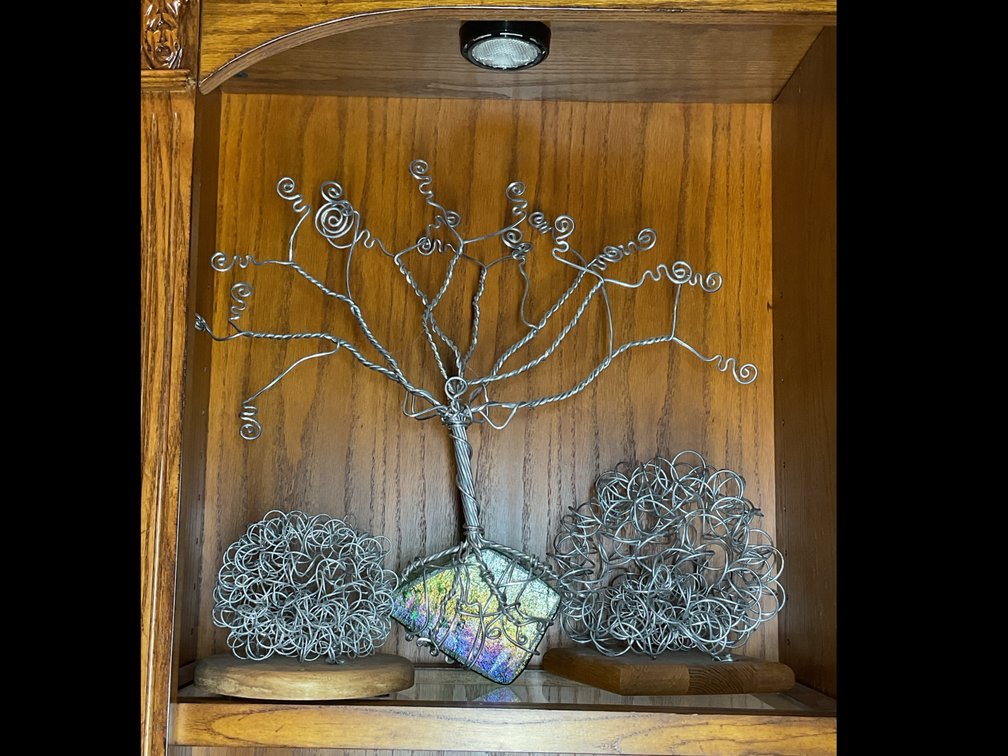 Decorative Metal Ball and Tree of Life Sculptures