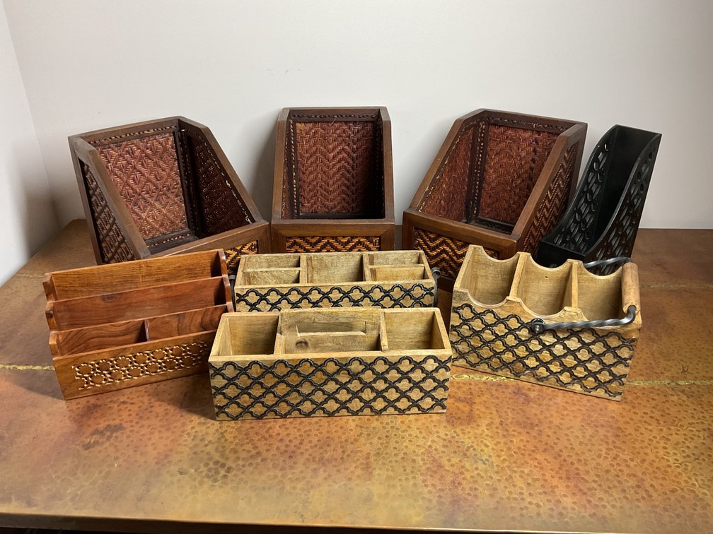 Wood Magazine and Paperwork Organizers