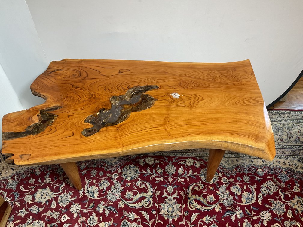 Live Edge Resin Inlay Coffee Table