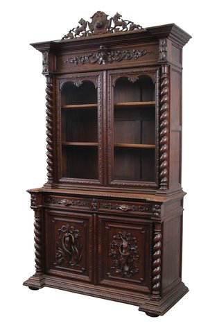 Image for 19th c. Continental Black Forest Carved Oak Buffet