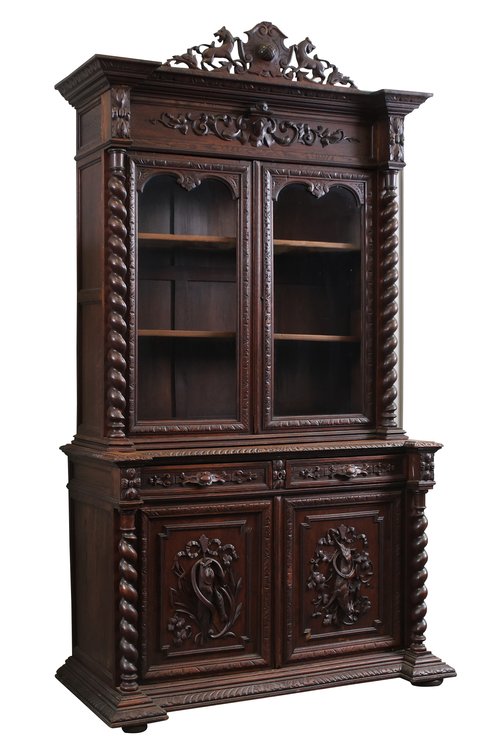Image for 19th c. Continental Black Forest Carved Oak Buffet