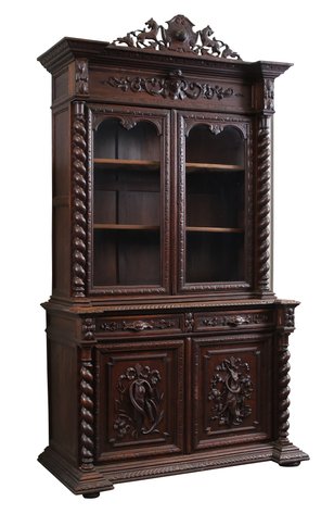 Image for 19th c. Continental Black Forest Carved Oak Buffet