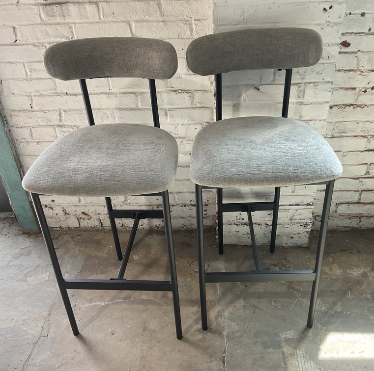 Pair of Upholstered Bar Stools