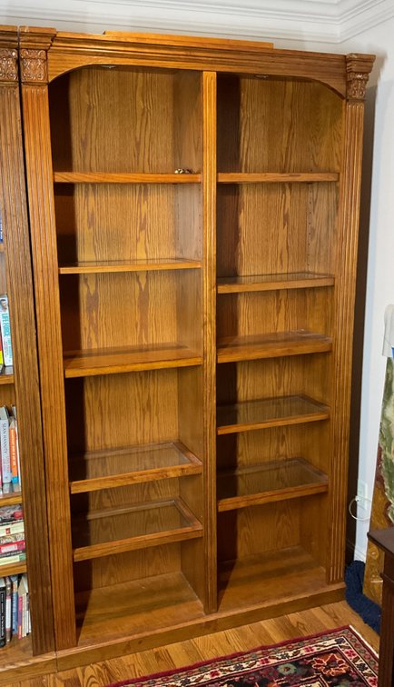 Traditional Oak Finish Bookcase