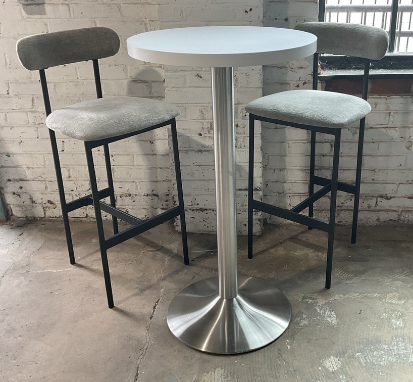 Roundtop Bistro Table with Pair of Stools