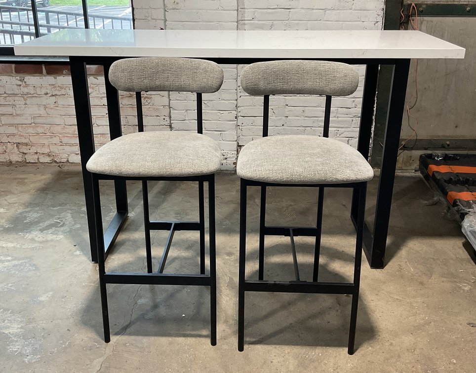 Faux Marble Bar Table and Stools