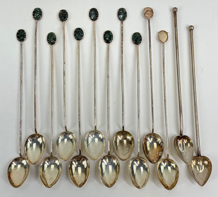 Silver Iced Teaspoons and Sterling Julep Spoons