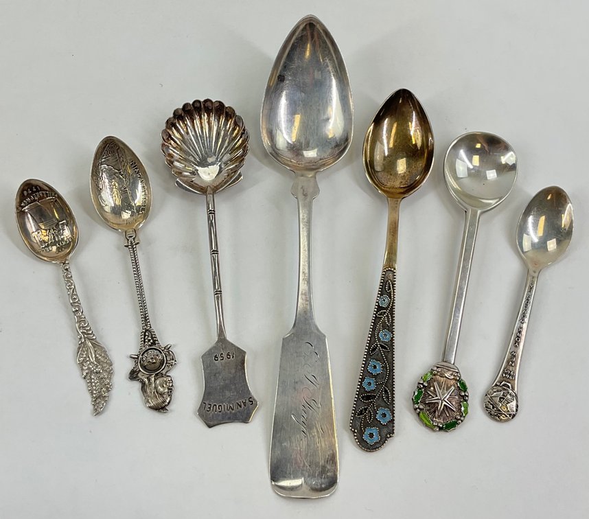 American Sterling and Coin and Soviet Silver Flatware