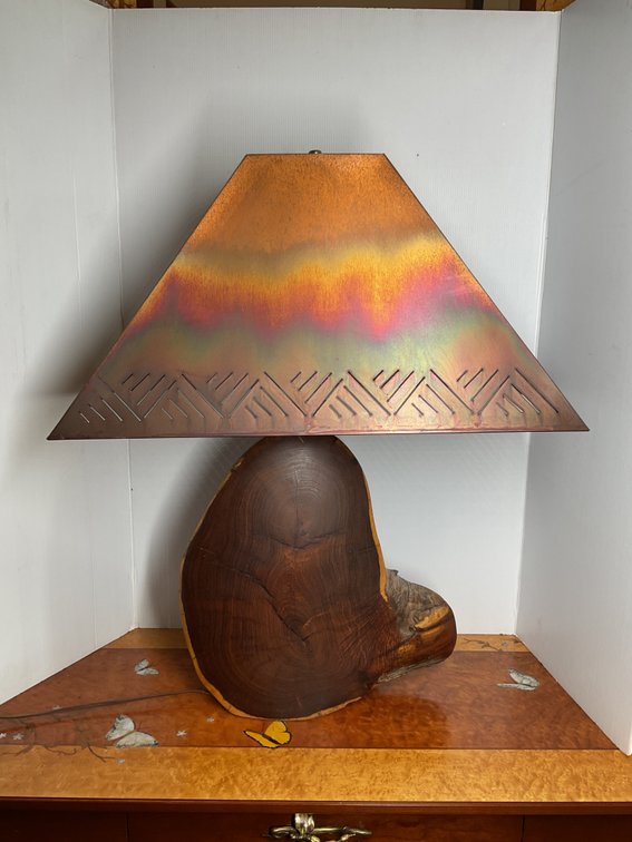 Live-Edge Wood Table Lamp
